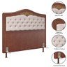 Cabeceira Cama Box Casal 140cm Imperial J02 Facto Marrom/Bege- Mpozenato - 4