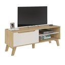 Ver imagem 3 de Rack para TV até 55 Polegadas MDF 134cm 1 Porta 2 Nicho Lotus Verona Artely Bege