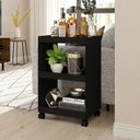 Ver imagem 2 de Carrinho com Rodinhas Multiuso Bar Aparador Organizador Com 3 Prateleiras