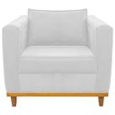 Ver imagem 5 de Kit Sofá 2 Lugares e Poltrona Europa Suede Doce Sonho Móveis - Branco