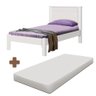 Cama de Solteiro com Estrado Reforçado com Colchão Branco Pavi Jm Móveis - 2