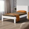 Cama de Solteiro com Estrado Reforçado com Colchão Branco Pavi Jm Móveis - 1