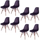Ver imagem 1 de Kit 8 Cadeiras Charles Eames Eifell 130 Furadinha Cor:preta