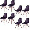 Ver imagem 1 de Kit 8 Cadeiras Charles Eames Eifell 130 Furadinha Cor:Preta