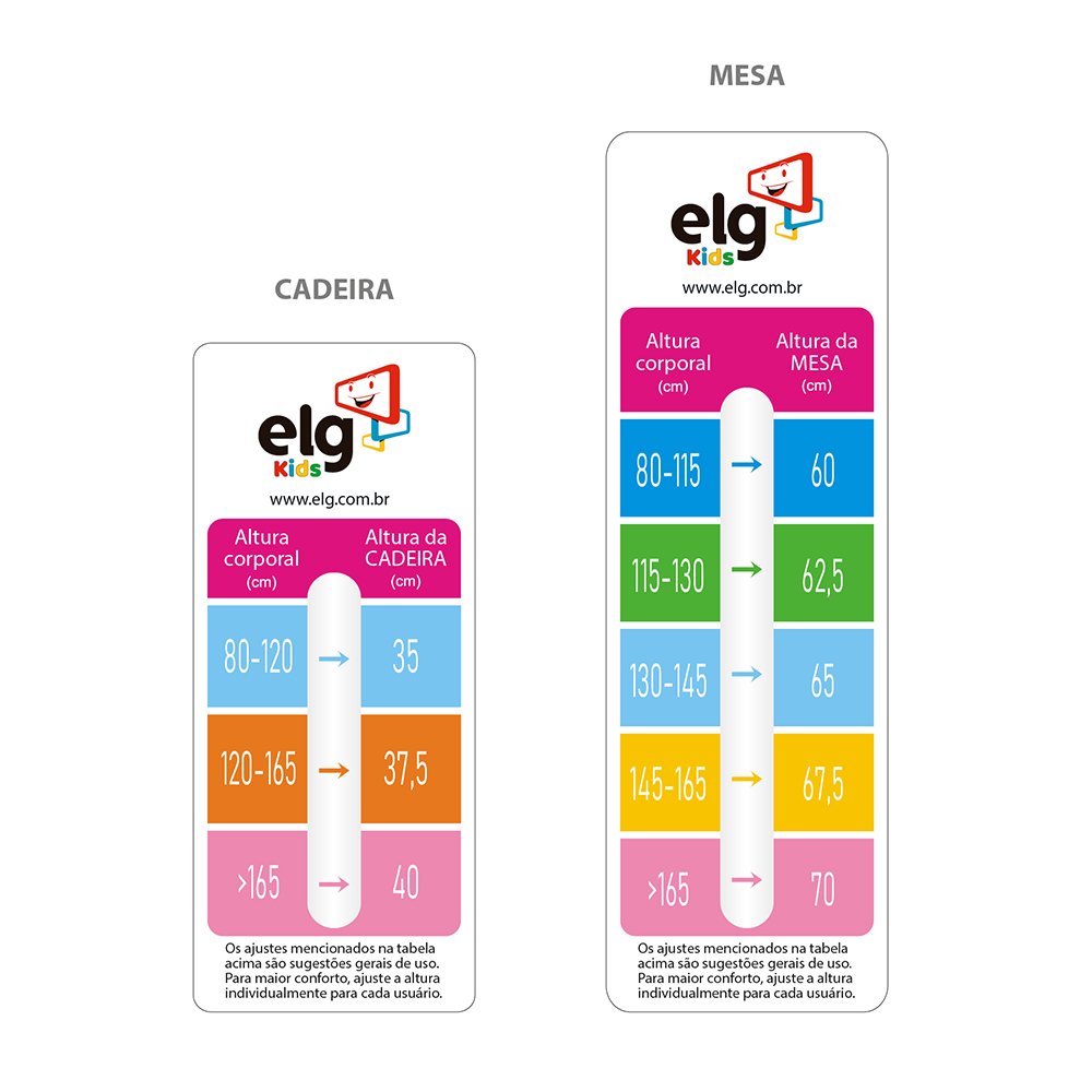 Mesa e Cadeira Infantil Estudo e Desenho Cinza B190gy - Elg - 4