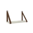 Ver imagem 1 de Prateleira Suporte Mdf Cantinho do Café Alça de Couro - Marrom/bege