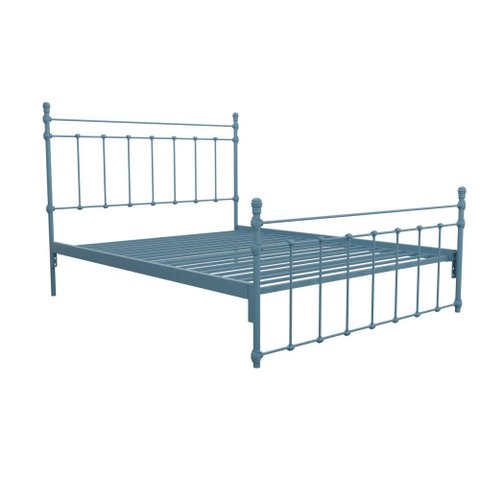 Cama de Ferro Luísa Queen Icamas Azul Bebê