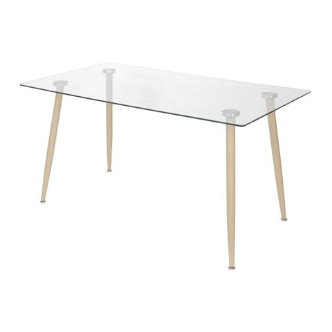 Mesa de Jantar Moderninha em Aço Cor Mel 120cm - 51846