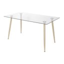 Ver imagem 1 de Mesa de Jantar Moderninha em Aço Cor Mel 120cm - 51846