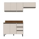 Ver imagem 2 de Cozinha Completa Koya 6 Portas 3 Gavetas 40250039 Creme - Politorno