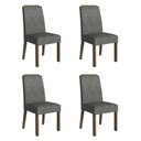 Ver imagem 1 de Kit 4 Cadeiras de Jantar 4255 com Espaldar Rustic/silver Madesa