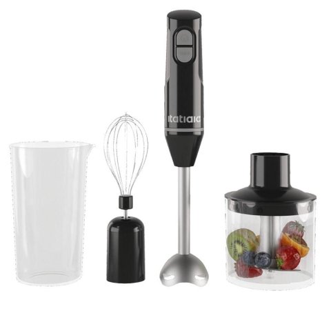 Mixer 3 em 1 Itatiaia Midi 200W 2 Velocidades Preto 110V com Acessórios