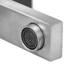 Ver imagem 4 de Torneira Bancada Banheiro Alta Quadrada Inox Escovado 1/4v