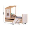 Bicama Solteiro Infantil Garden com Telhado Pergolado e Kit Escadinha Casatema MadeiraOriginals - 8