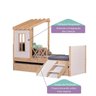 Bicama Solteiro Infantil Garden com Telhado Pergolado e Kit Escadinha Casatema MadeiraOriginals - 4