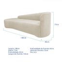 Ver imagem 3 de Kit Sofá Curvo França 180cm L.e e Poltrona Luiza Max Conforto, Elegância e Design Moderno Bouclé