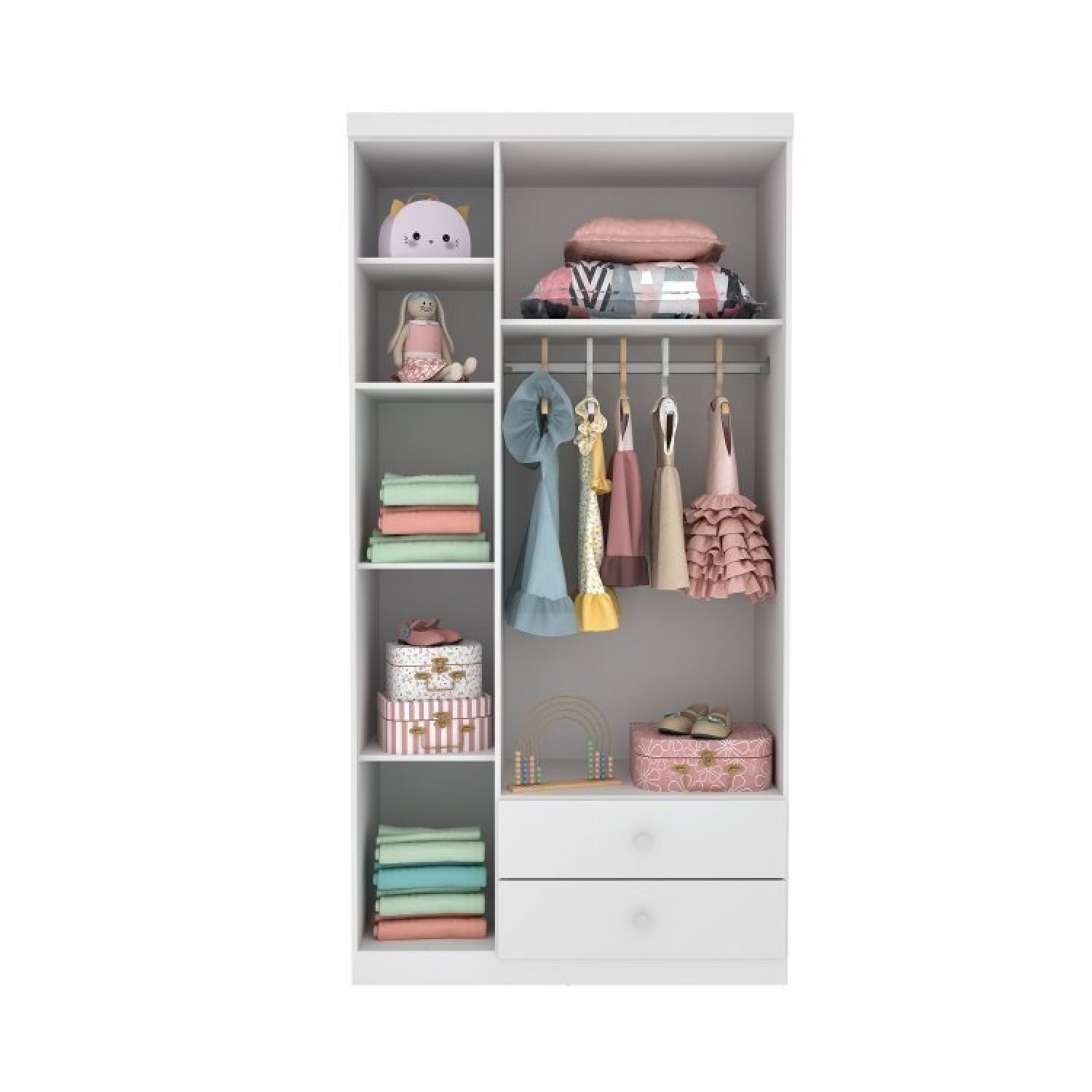 Quarto de Bebê com Berço Mini Cama e Guarda Roupa 3 Portas e Pés Amore Tcil Móveis - 7
