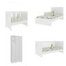 Quarto de Bebê com Berço Mini Cama e Guarda Roupa 3 Portas e Pés Amore Tcil Móveis - 2