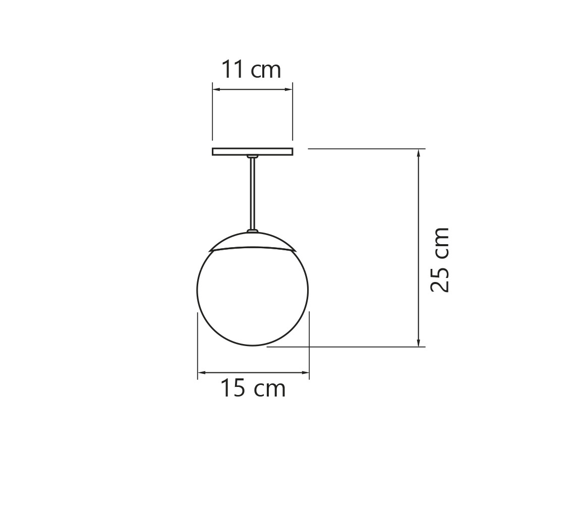 PLAFON SPHERA COBRE GLOBO LEITOSO Enerlux - 2