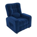 Ver imagem 5 de Poltrona do Papai Clausi 82cm Reclinável Manual Veludo Azul - Sallar Home