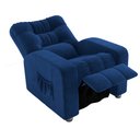 Ver imagem 4 de Poltrona do Papai Clausi 82cm Reclinável Manual Veludo Azul - Sallar Home