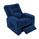 Ver imagem 1 de Poltrona do Papai Clausi 82cm Reclinável Manual Veludo Azul - Sallar Home