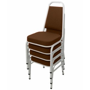 Kit com 4 Cadeiras Empilháveis Linha Hotel Plus Marrom