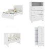 Quarto de Bebê Completo Berço Guarda Roupa 2 Portas Cômoda 3 Gavetas Doçura com Pés Tcil Móveis - 2
