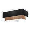 Ver imagem 4 de Plafon Duplo Retangular Vivare Md-3072 Cúpula em Tecido Bivolt Preto-palha 127/220v