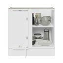 Ver imagem 4 de Balcão de Canto Madesa Lux 1 Porta (Sem Tampo) Branco/Branco Veludo