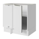 Ver imagem 5 de Balcão de Canto Madesa Lux 1 Porta (Sem Tampo) Branco/Branco Veludo