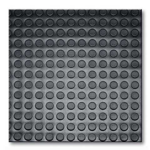 Piso Emborrachado Moeda Wet Floor - Kit 40 Placas (10m²) 0,50x0,50m - Preto