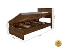 Ver imagem 3 de Cama Solteiro Reforçada com Baú e Colchão Solteiro D20 Larissa Mdf/mdp Malbec