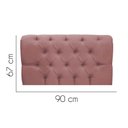 Ver imagem 2 de Painel Estofado Luxo Capitonê Livia 90cm Solteiro para Cama Box Suede Rose - Gat Magazine