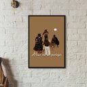 Ver imagem 1 de Quadro Decorativo Candomblé - Lua 24x18cm:madeira Branca