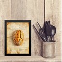 Ver imagem 1 de Quadro Decorativo Cozinha Pão 24x18cm - com Vidro:moldura Preta