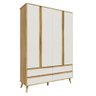 Guarda Roupa Infantil Théo 4 Portas Peroba Amêndoa/off White - 1