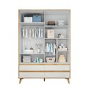 Ver imagem 2 de Guarda Roupa Infantil Théo 4 Portas Peroba Amêndoa/off White