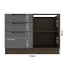 Ver imagem 4 de Balcão para Cozinha 1 Porta 3 Gavetas 120cm sem Tampo Lisboa