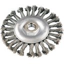 Ver imagem 1 de Escova Circular Torcida 4.1/2x1/2 Rosca M14 Aço Carbono Pol