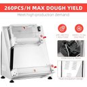 Ver imagem 3 de Takywep Rolo Automático de Massa de Pizza Comercial 370w, 40cm, Aço Inox