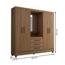 Ver imagem 4 de Guarda-roupa Solteiro Capelinha 4 Portas 3 Gavetas com Espelho - Panorama Móveis