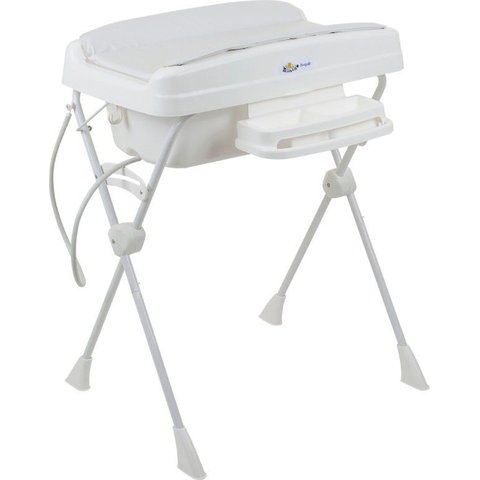 Banheira de Bebê com Suporte Desmontável e Trocador Millenia+ Branco Burigotto