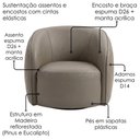 Ver imagem 5 de Poltrona Decorativa Organica Essence Base Fixa Courino Tcs 726 Moll