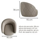 Ver imagem 3 de Poltrona Decorativa Organica Essence Base Fixa Courino Tcs 726 Moll