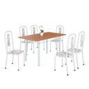 Ver imagem 2 de Conjunto para Sala de Jantar com 6 Cadeiras Lívia Branco/Arabesco