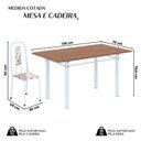 Ver imagem 3 de Conjunto para Sala de Jantar com 6 Cadeiras Lívia Branco/Arabesco