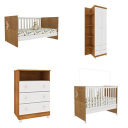 Quarto de Bebê Completo Berço Guarda Roupa 2 Portas Cômoda Doçura com Pés Tcil Móveis - 2 Quarto de Bebê Completo Berço Guarda Roupa 2 Portas Cômoda Doçura com Pés Tcil Móveis - 2