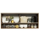 Ver imagem 3 de Armário Aéreo Madesa 2 Portas Correr Vidro Reflex 1 Nicho para Cozinhas Glamy, Lux e Reims Rustic Co