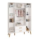 Ver imagem 2 de Guarda-roupa Isis 4 Portas e 2 Gavetas – Branco Fosco